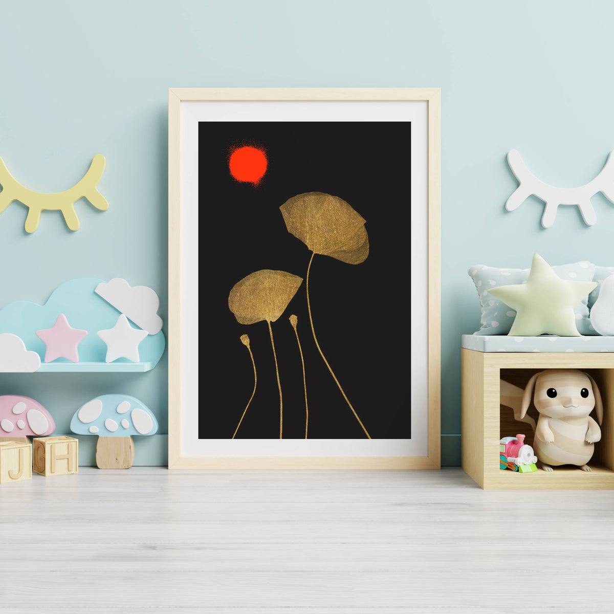 Wickham Curve Poppy Wall Art Print — gallery image 13