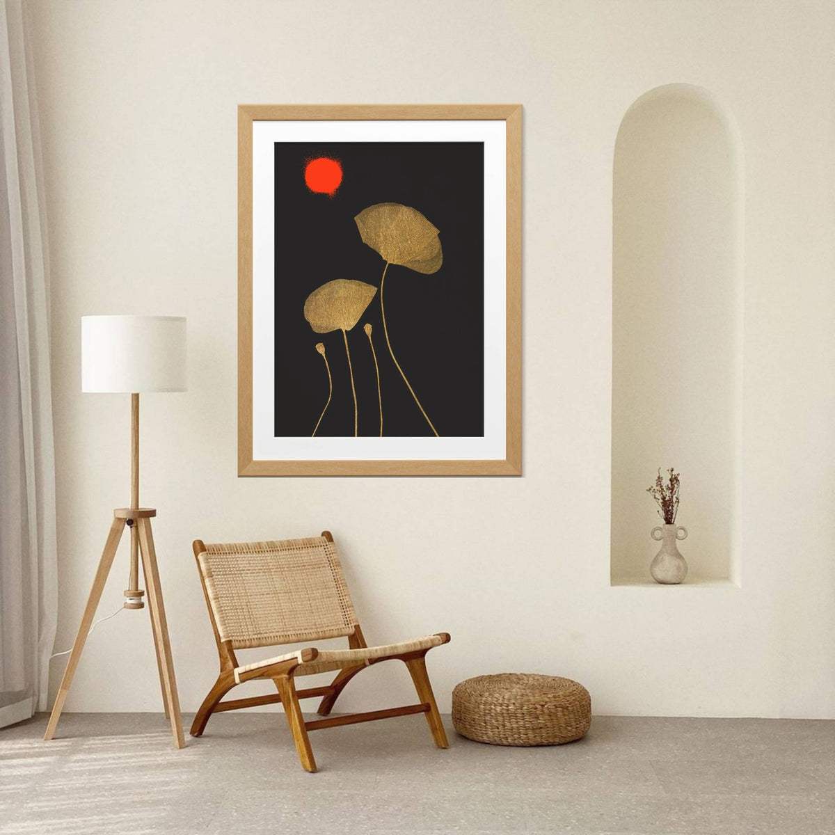 Wickham Curve Poppy Wall Art Print — gallery image 16