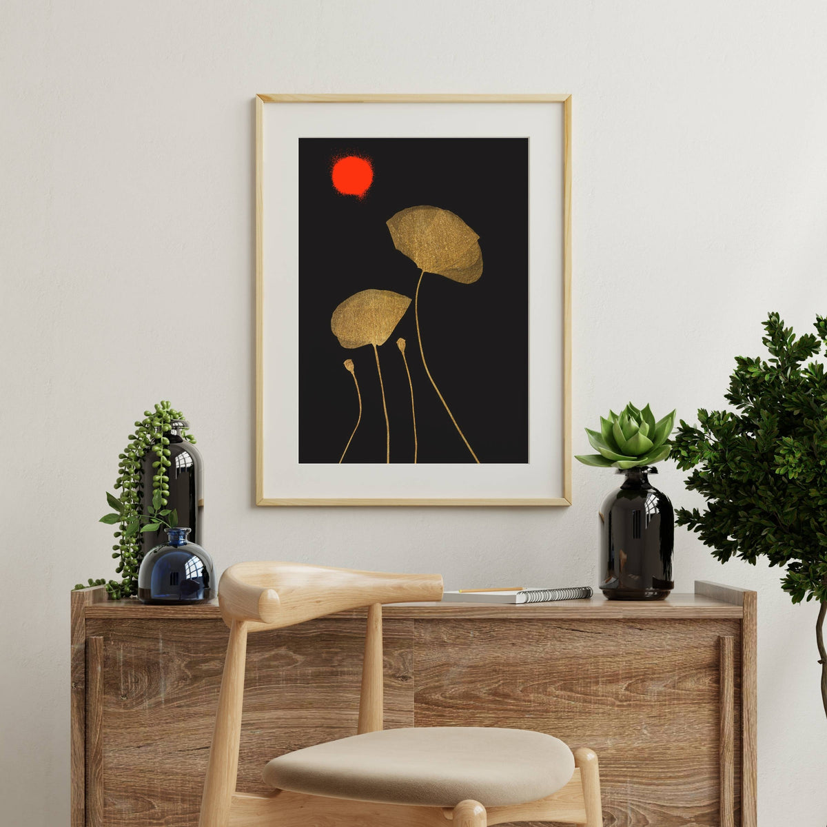 Wickham Curve Poppy Wall Art Print — gallery image 14
