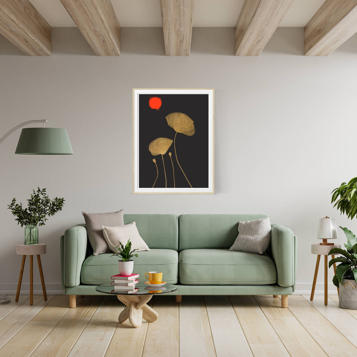 Wickham Curve Poppy Wall Art Print — gallery image 17