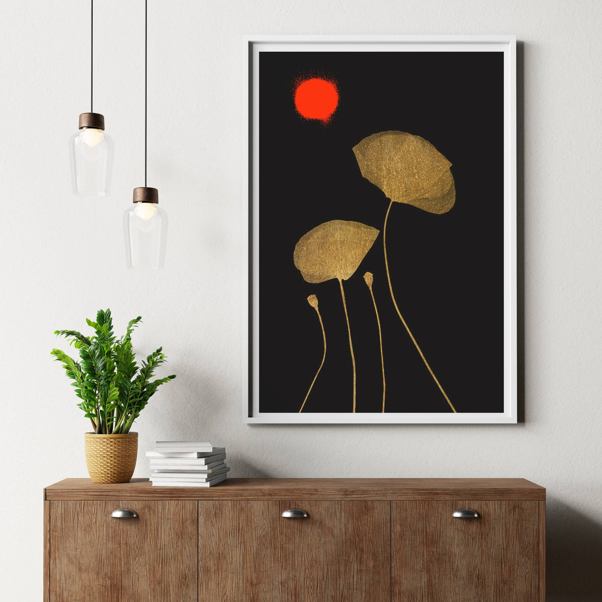 Wickham Curve Poppy Wall Art Print — gallery image 3