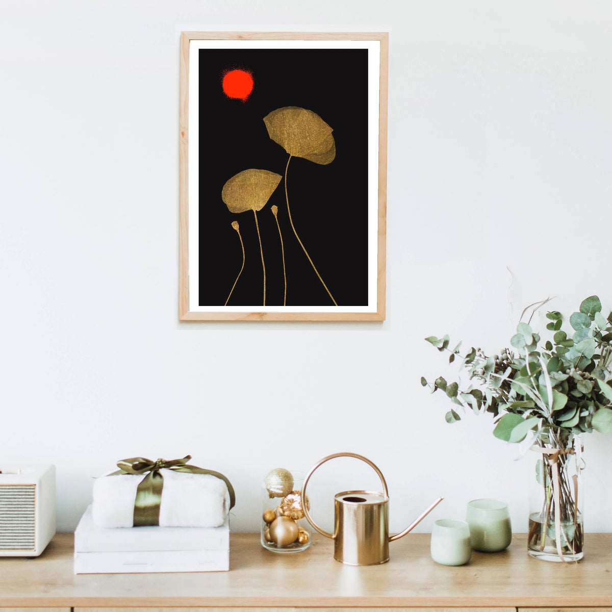 Wickham Curve Poppy Wall Art Print — gallery image 7