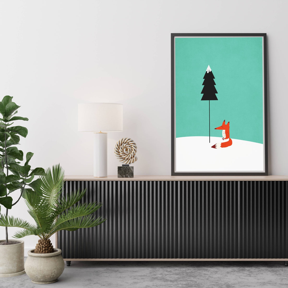 Acorn Curve Forest Wall Art Print — gallery image 5