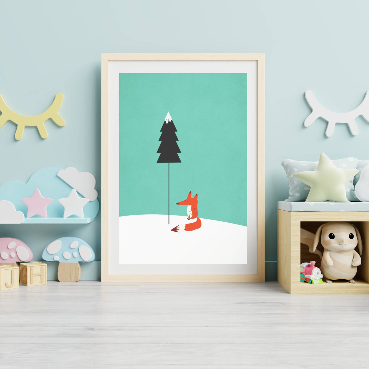 Acorn Curve Forest Wall Art Print — gallery image 2