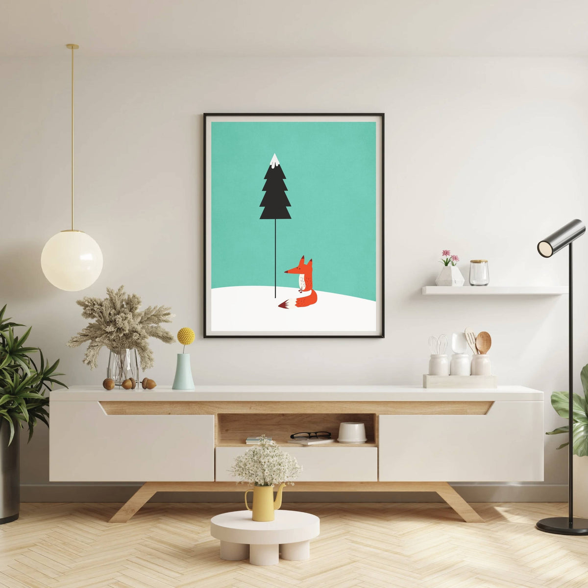 Acorn Curve Forest Wall Art Print — gallery image 17