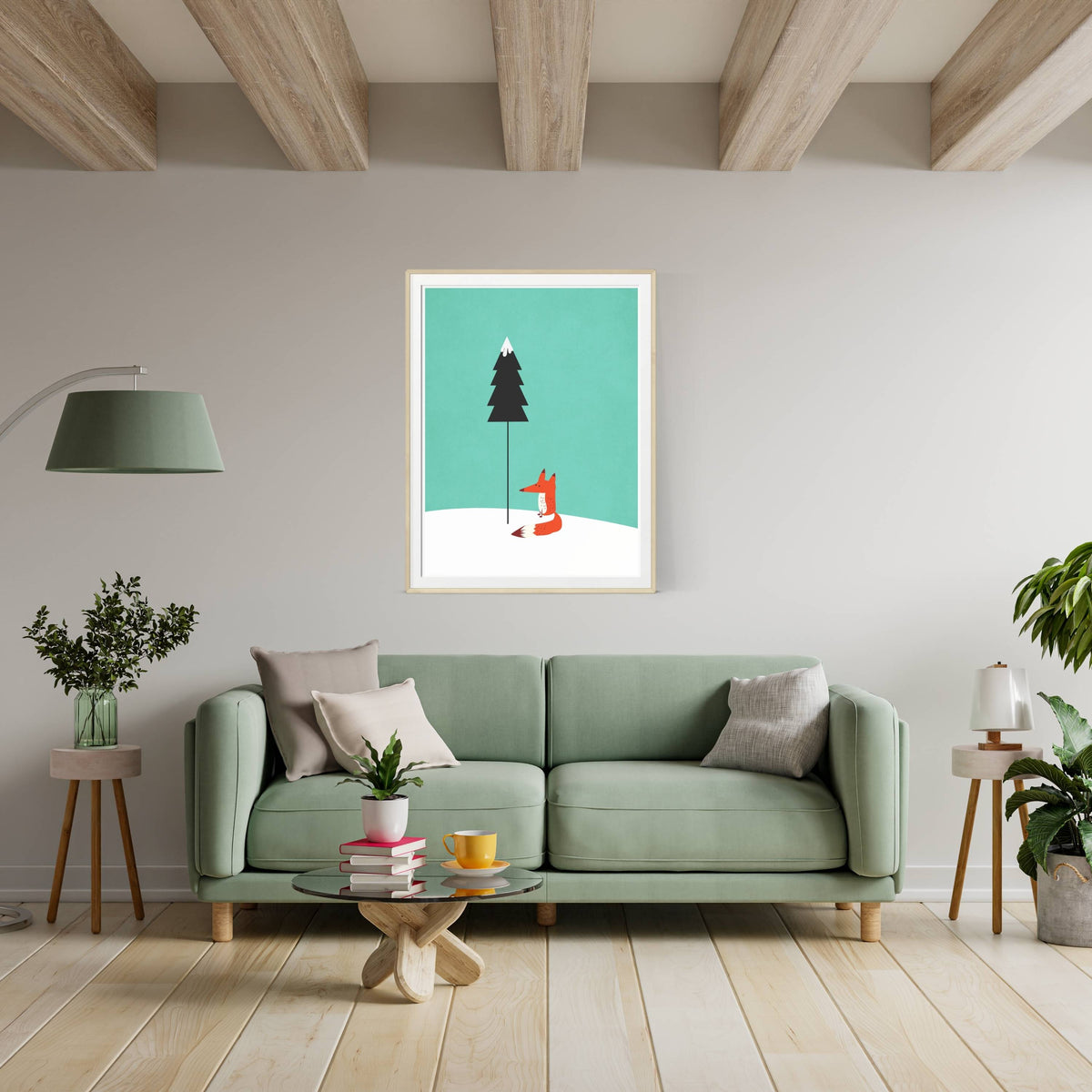 Acorn Curve Forest Wall Art Print — gallery image 16