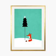 Acorn Curve Forest Wall Art Print — gallery image 1