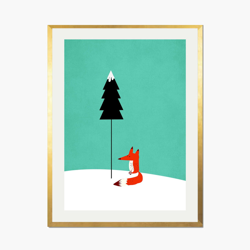 Acorn Curve Forest Wall Art Print — gallery image 1
