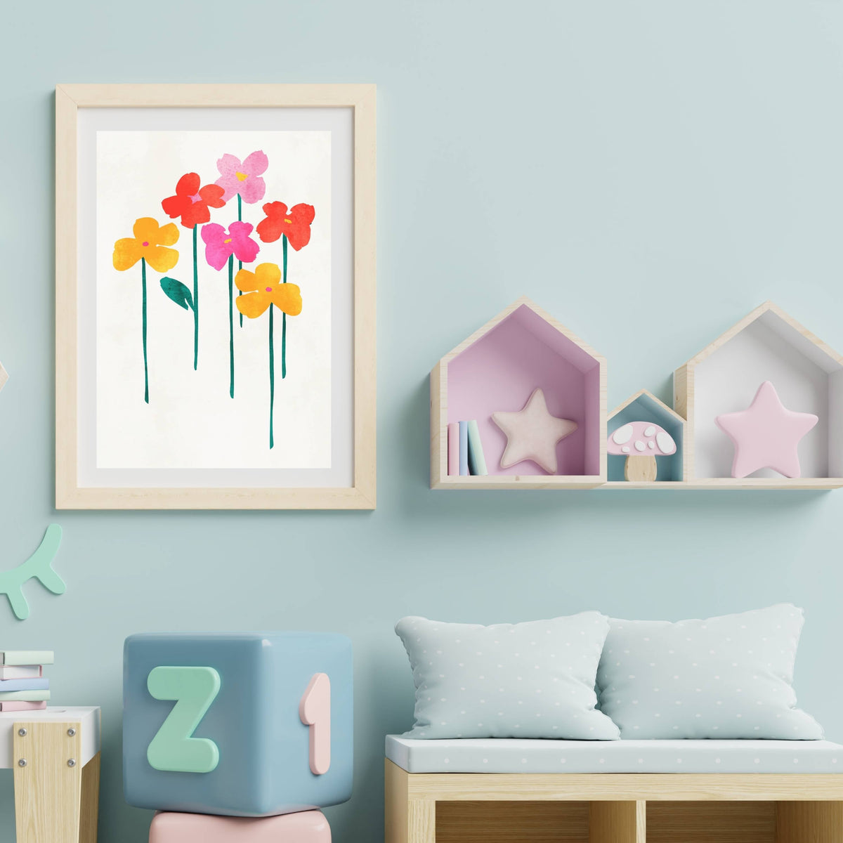 Eversley Curve Floral Wall Art Print — gallery image 2
