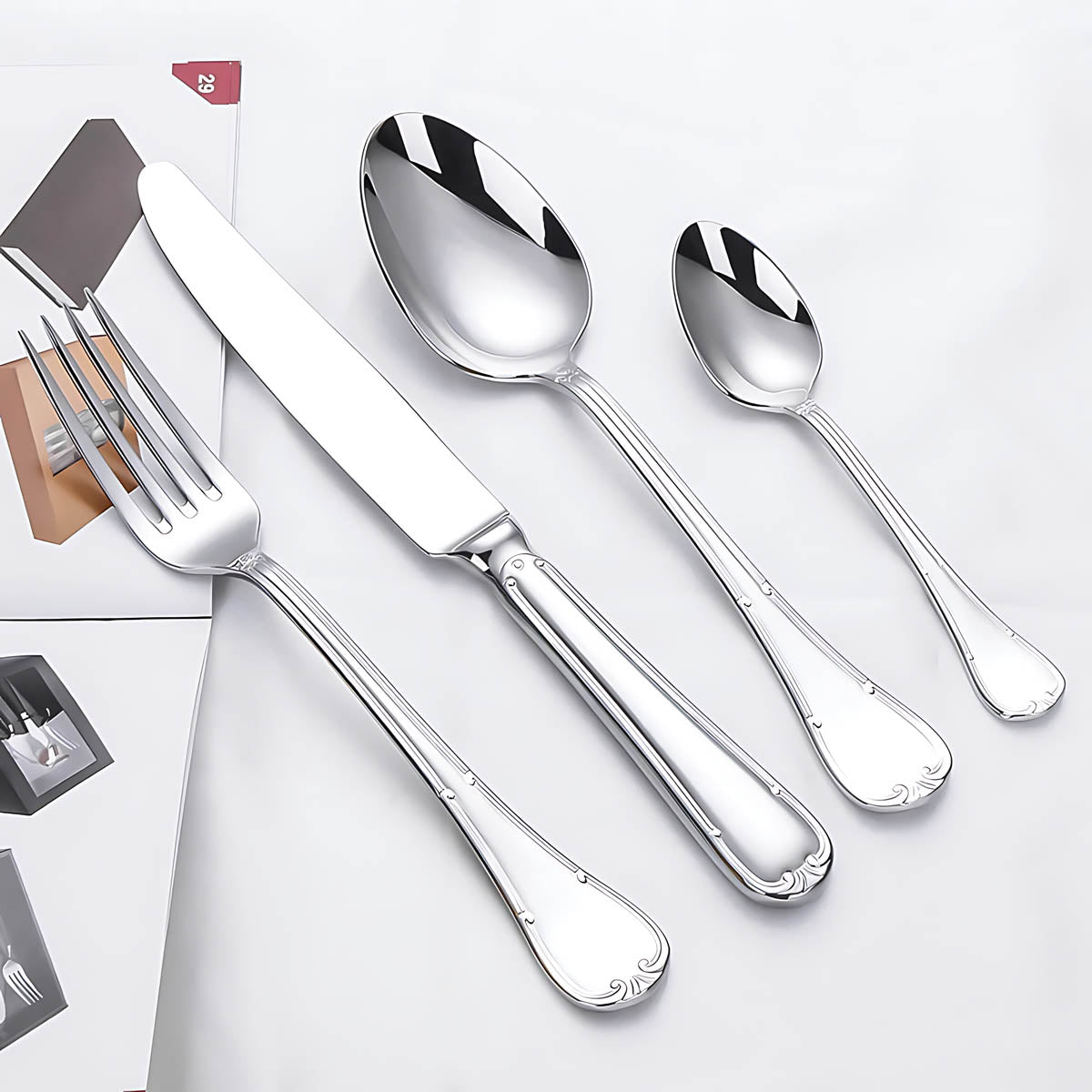 Blackthorn Curve Stainless Steel Flatware Set — gallery image 8