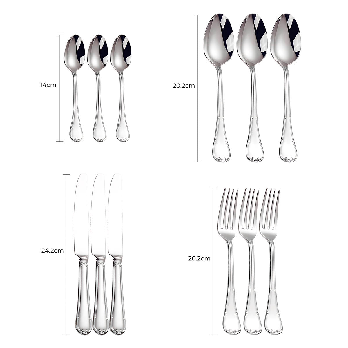 Blackthorn Curve Stainless Steel Flatware Set — gallery image 26