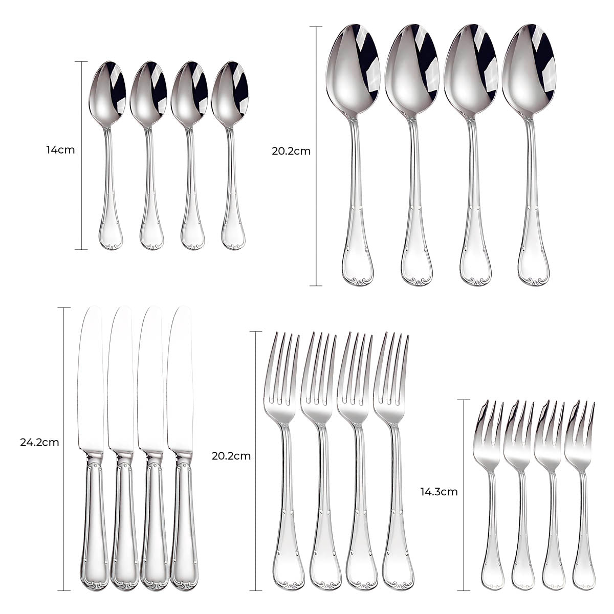 Blackthorn Curve Stainless Steel Flatware Set — gallery image 29