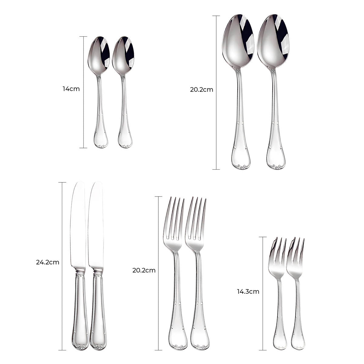 Blackthorn Curve Stainless Steel Flatware Set — gallery image 25