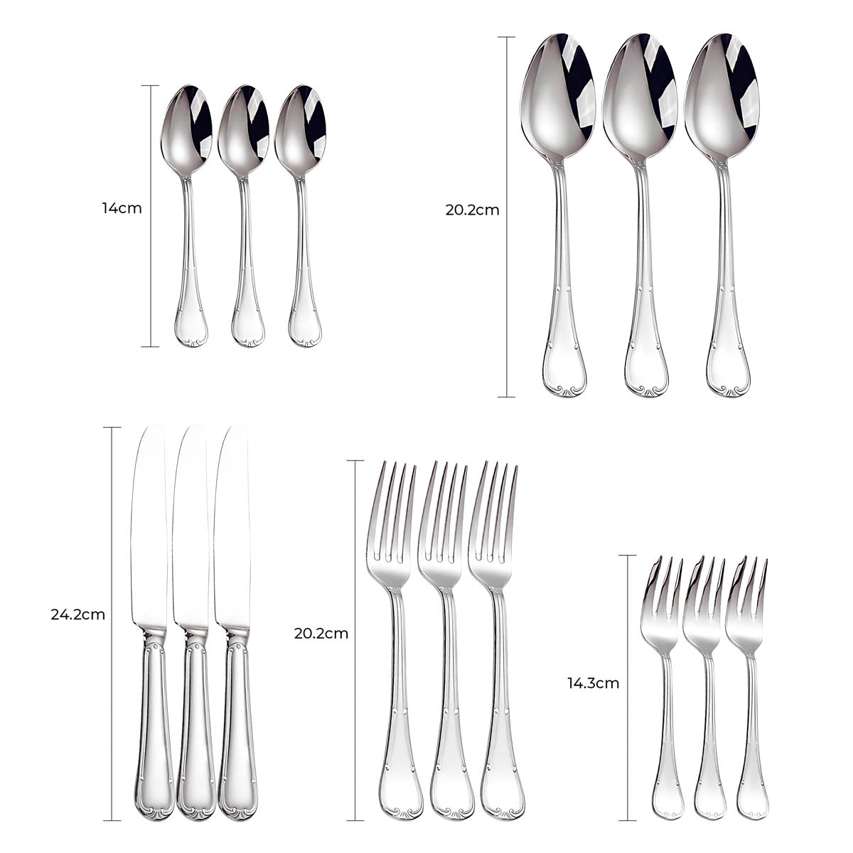 Blackthorn Curve Stainless Steel Flatware Set — gallery image 27