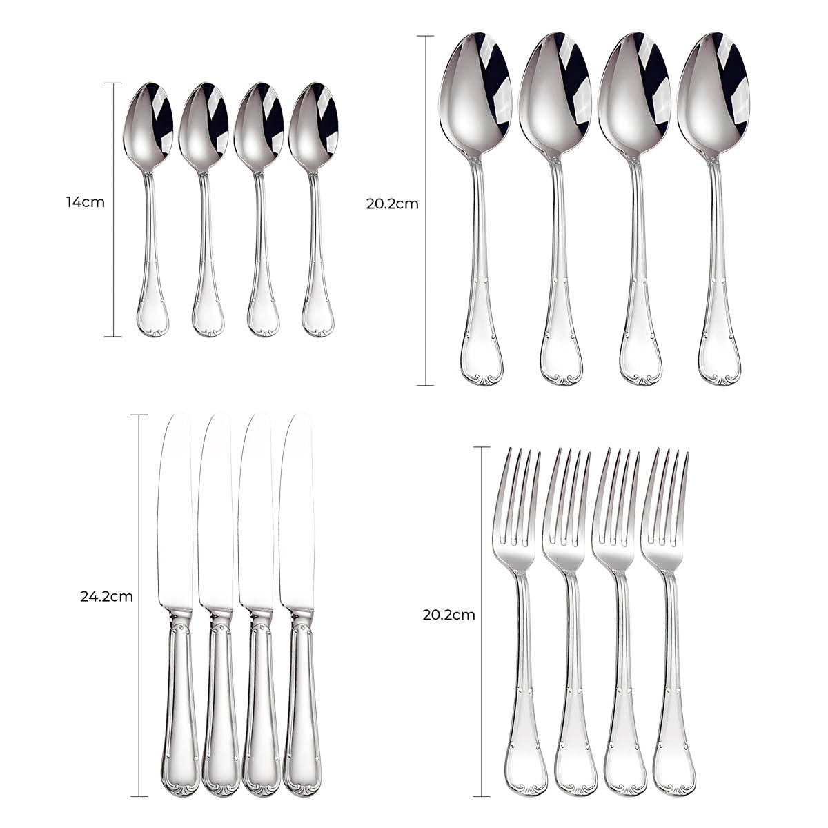 Blackthorn Curve Stainless Steel Flatware Set — gallery image 28