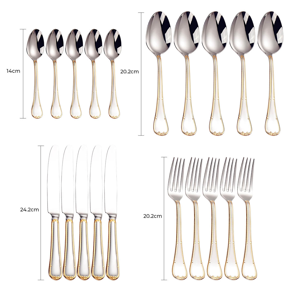 Blackthorn Curve Stainless Steel Flatware Set — gallery image 20