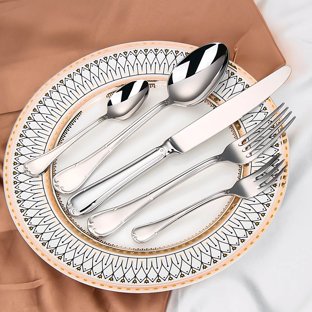 Blackthorn Curve Stainless Steel Flatware Set — gallery image 2