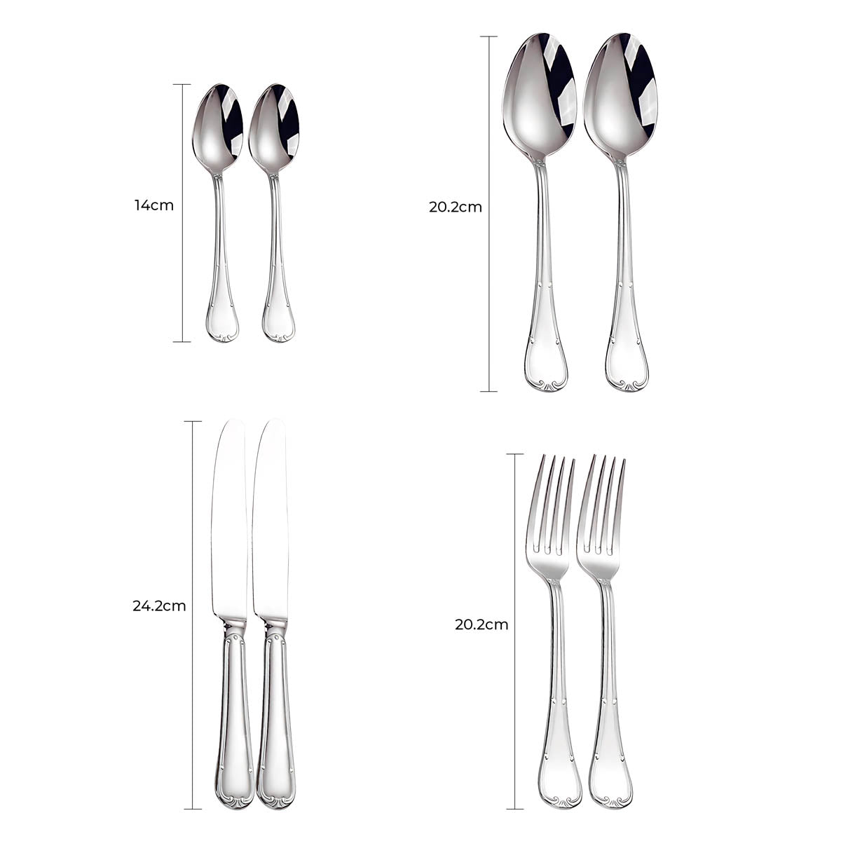 Blackthorn Curve Stainless Steel Flatware Set — gallery image 24