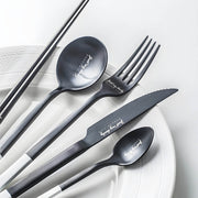 Larchwood Curve Stainless Steel Flatware Set — gallery image 4