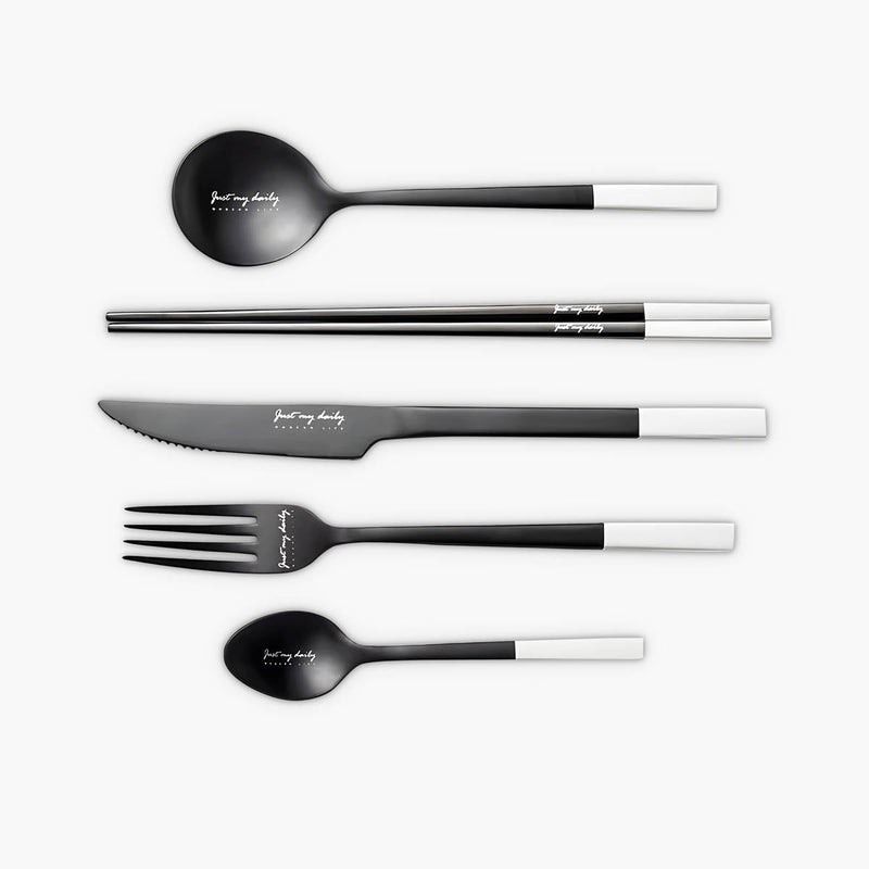 Larchwood Curve Stainless Steel Flatware Set — gallery image 1