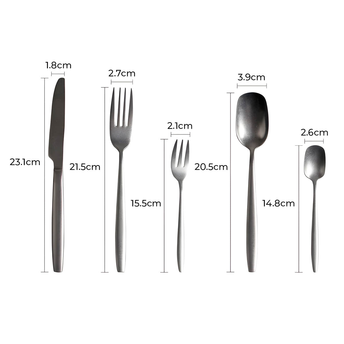 Mapledale Curve Stainless Steel Flatware Set — gallery image 21