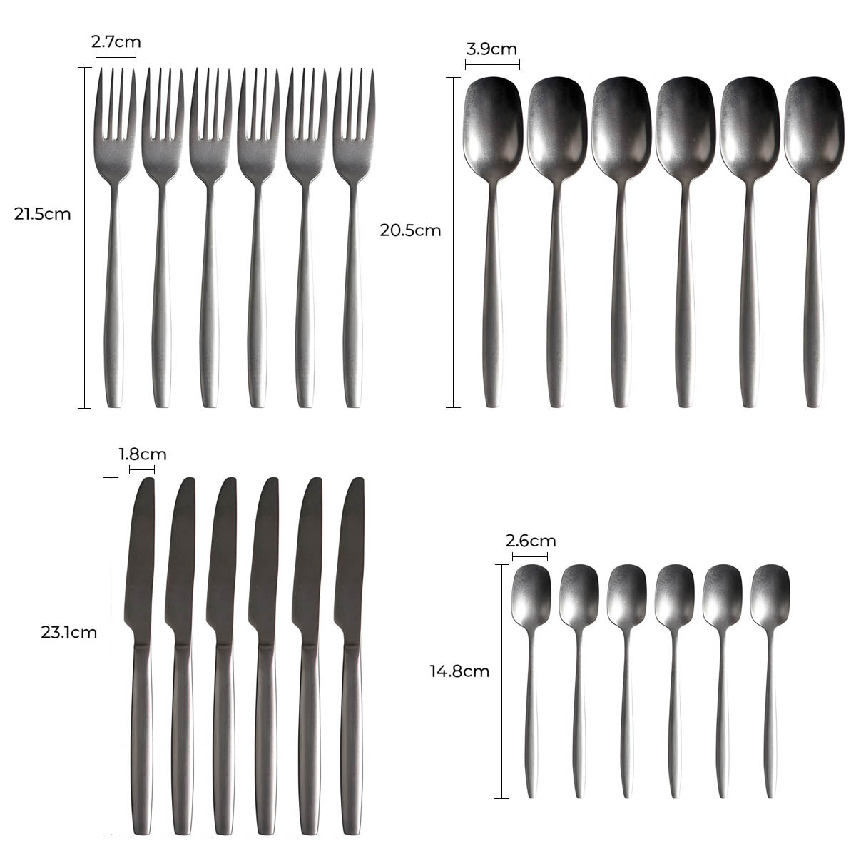 Mapledale Curve Stainless Steel Flatware Set — gallery image 20