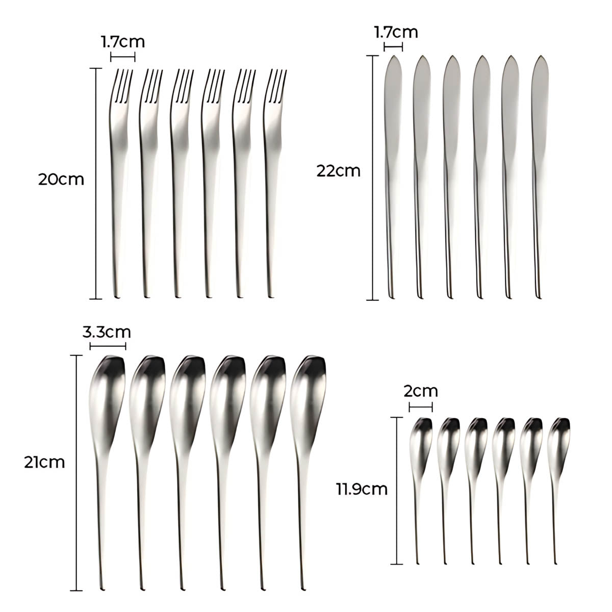 
Pemberley Curve Stainless Steel Flatware Set — photo 10