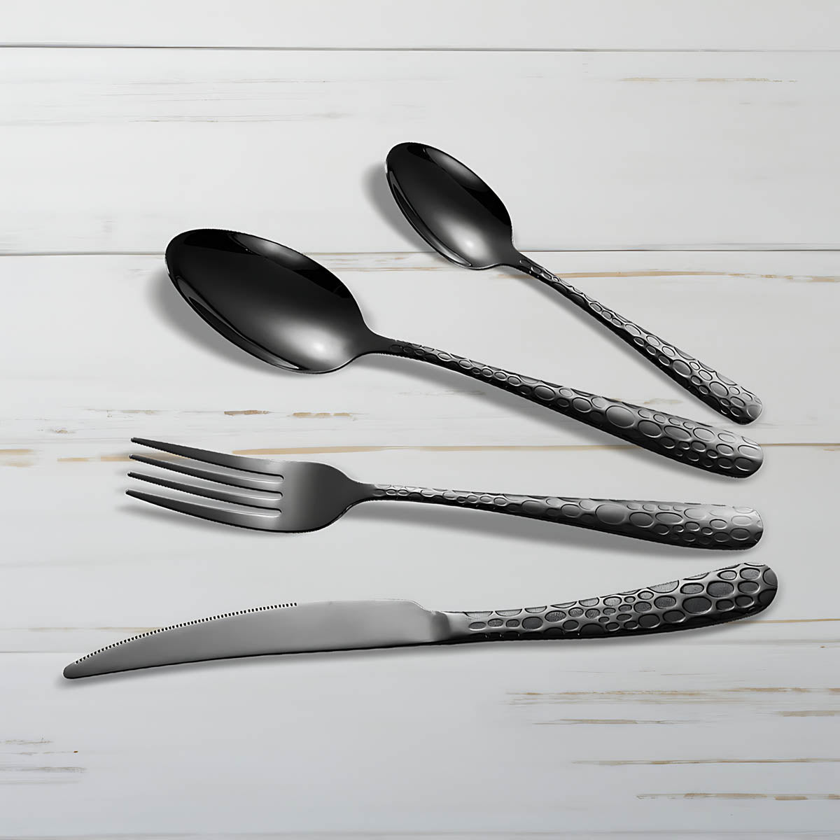 Tilden Axis Stainless Steel Honeycomb Flatware Set — gallery image 6