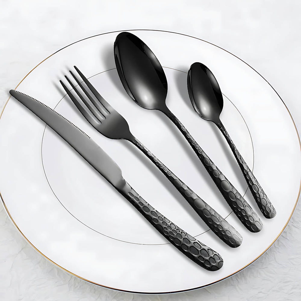 Tilden Axis Stainless Steel Honeycomb Flatware Set — gallery image 4
