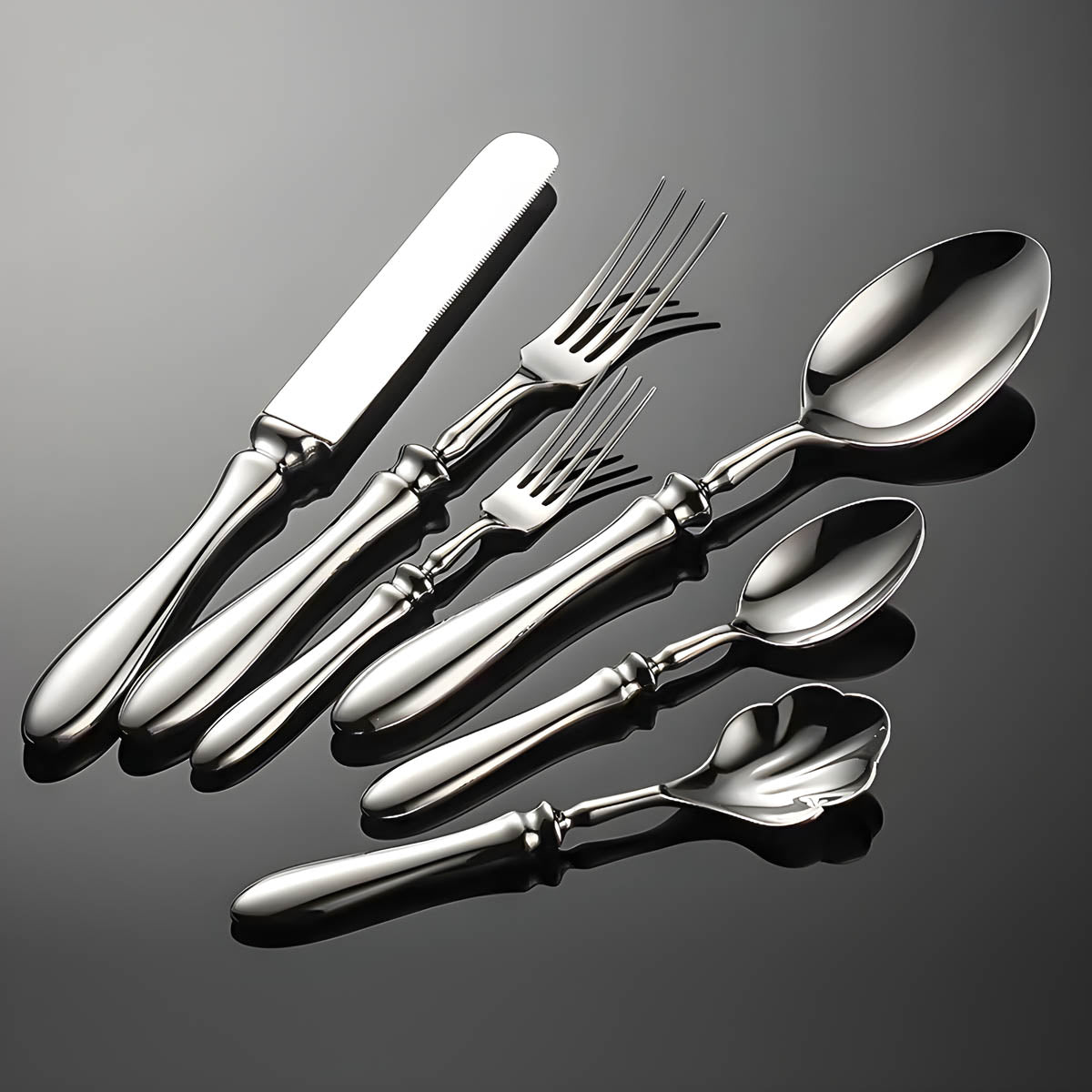 Marlow Axis Stainless Steel Flatware Set — gallery image 3