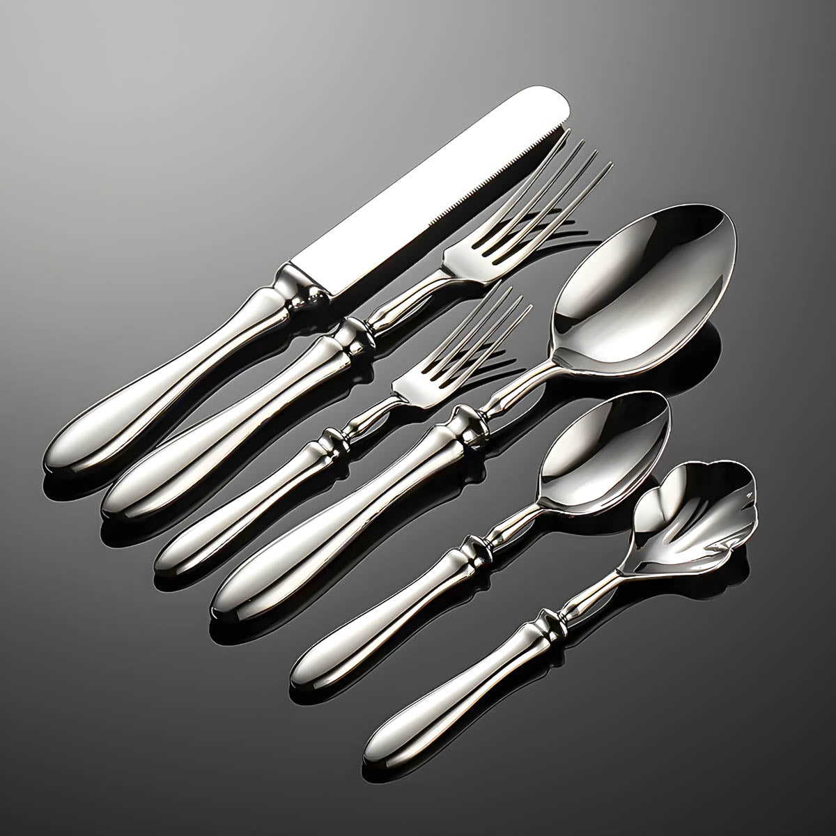 Marlow Axis Stainless Steel Flatware Set — gallery image 4