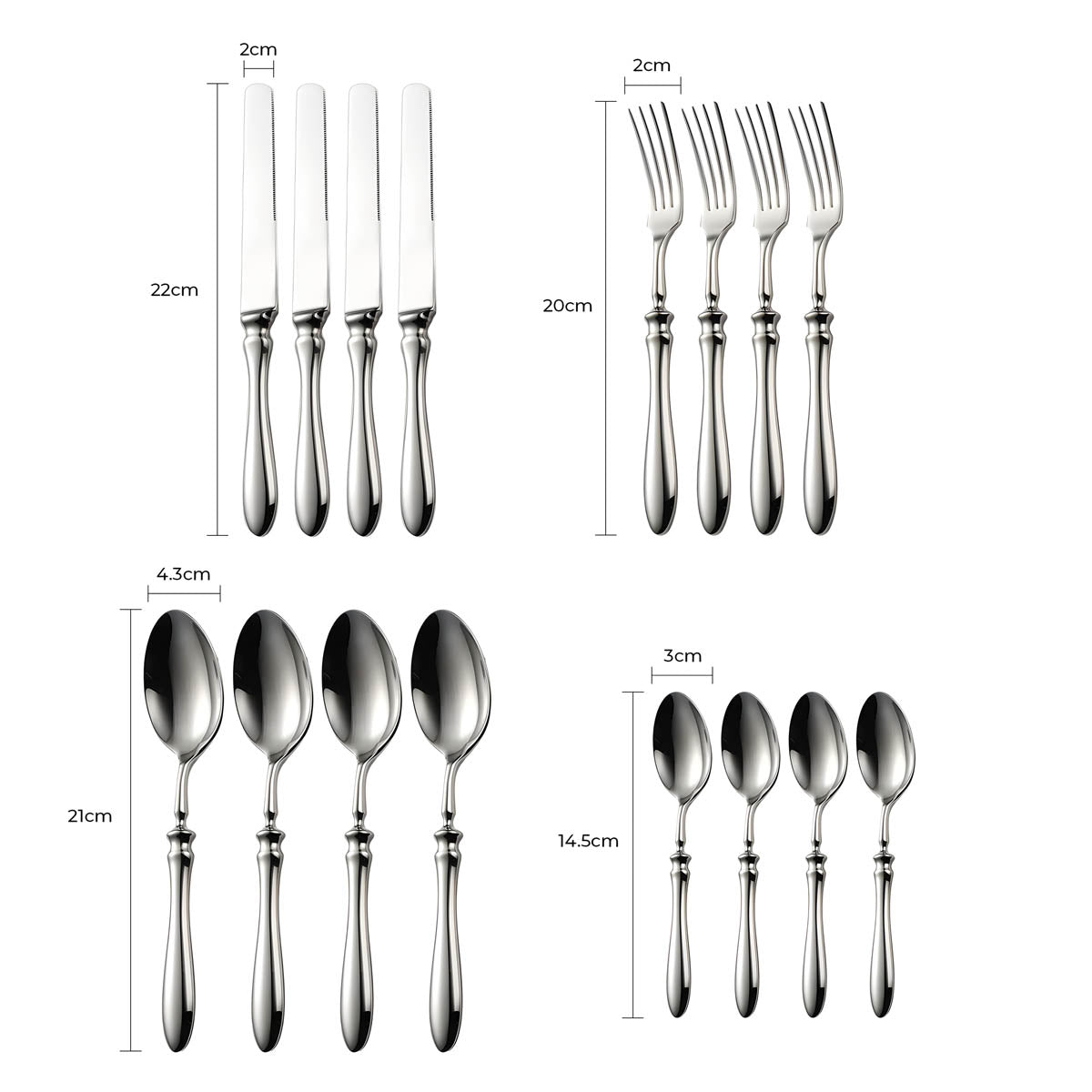 Marlow Axis Stainless Steel Flatware Set — gallery image 12