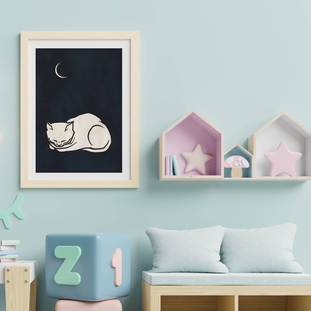 Chestnut Axis Cat Wall Art Print — gallery image 17