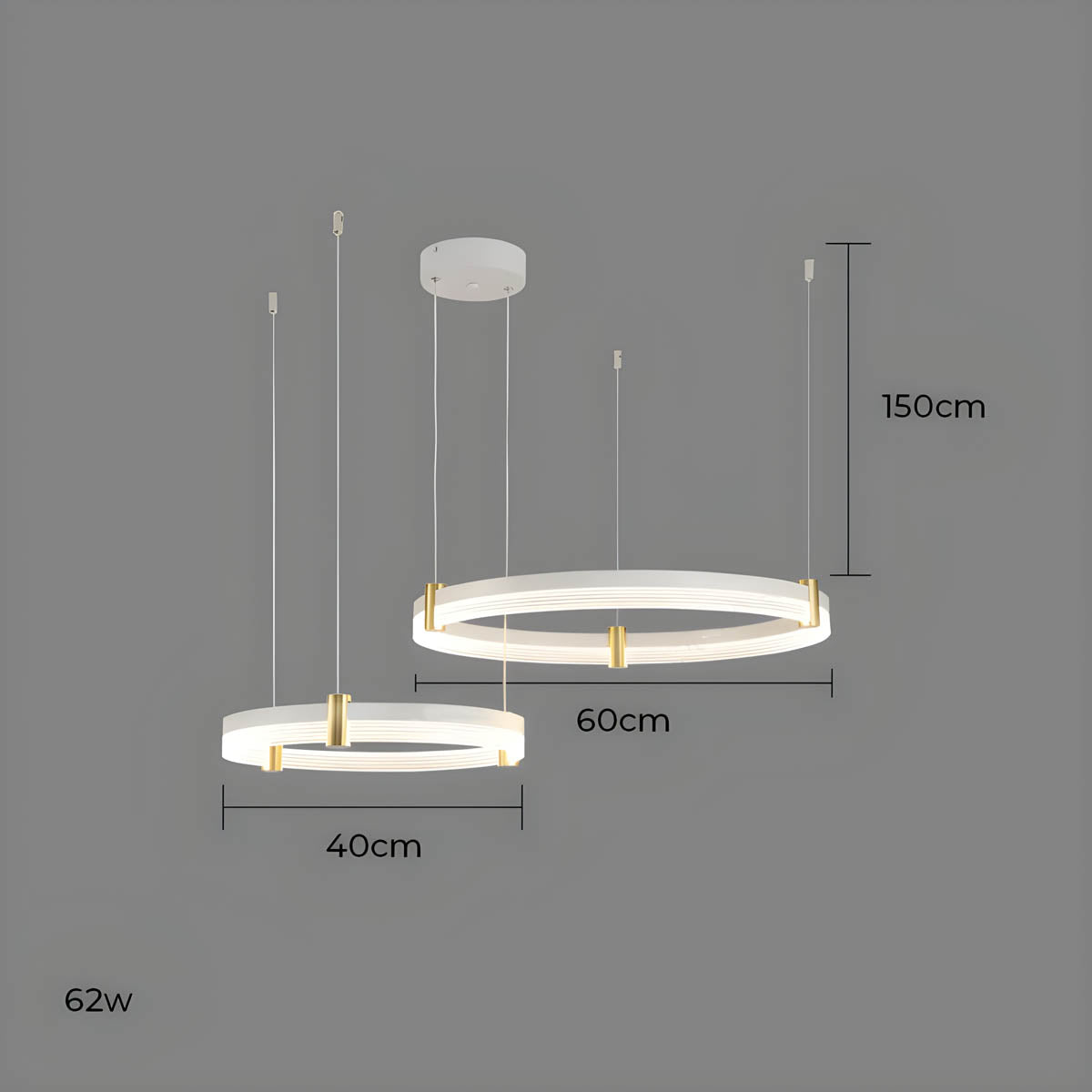 Oakley Axis Acrylic Ring Chandelier — gallery image 22