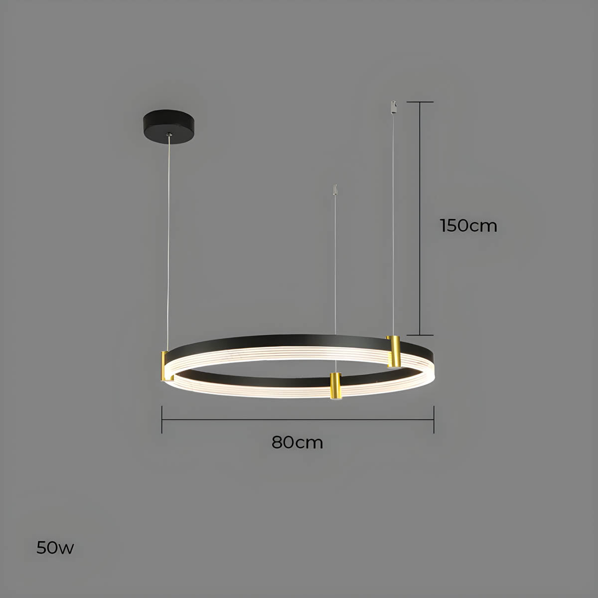Oakley Axis Acrylic Ring Chandelier — gallery image 15