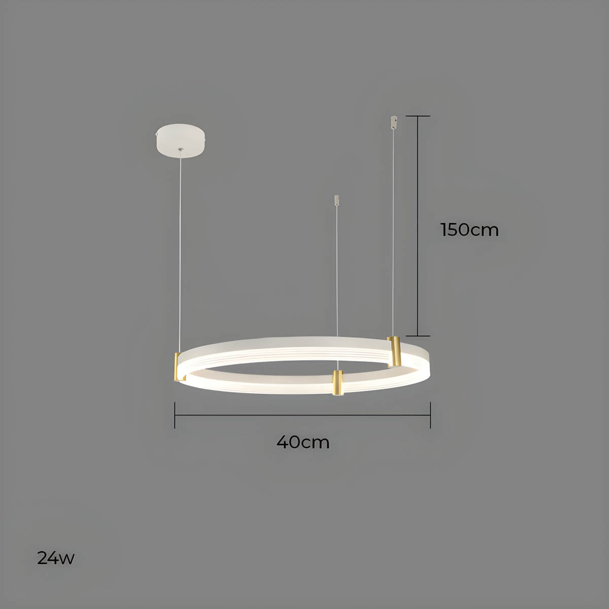 Oakley Axis Acrylic Ring Chandelier — gallery image 19