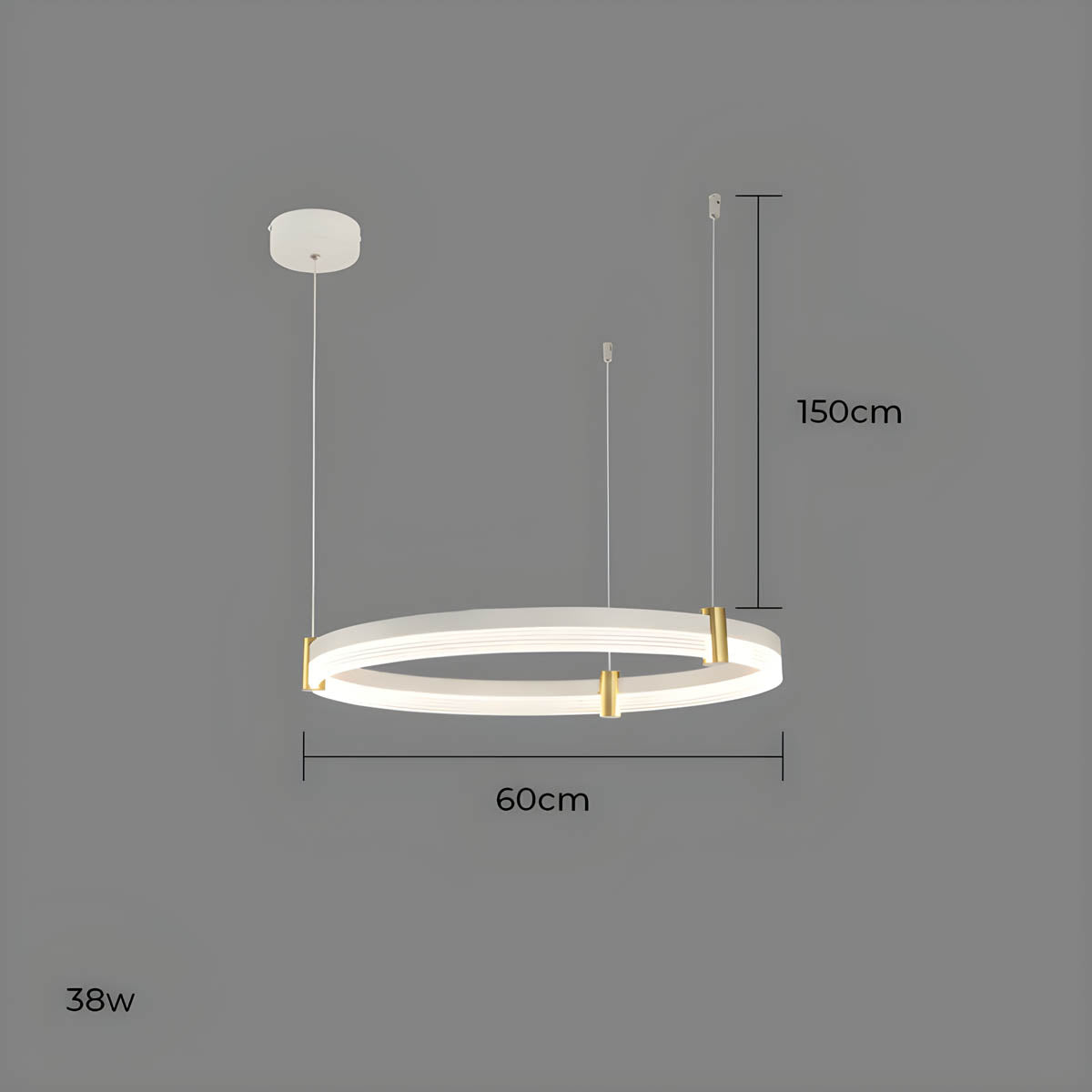 Oakley Axis Acrylic Ring Chandelier — gallery image 20