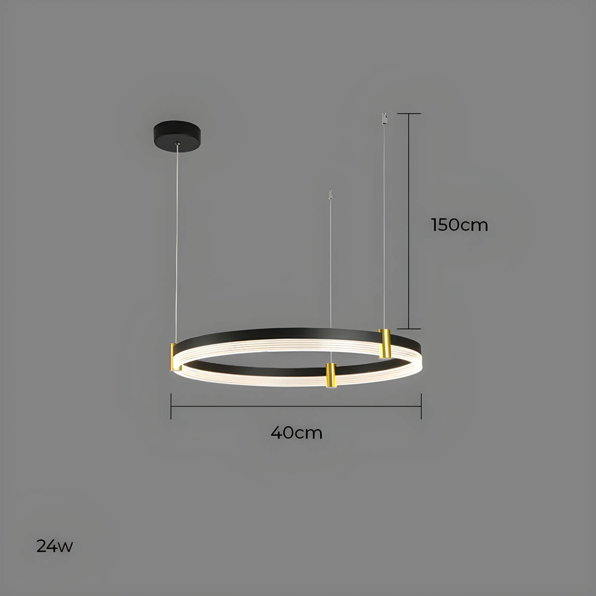 Oakley Axis Acrylic Ring Chandelier — gallery image 13