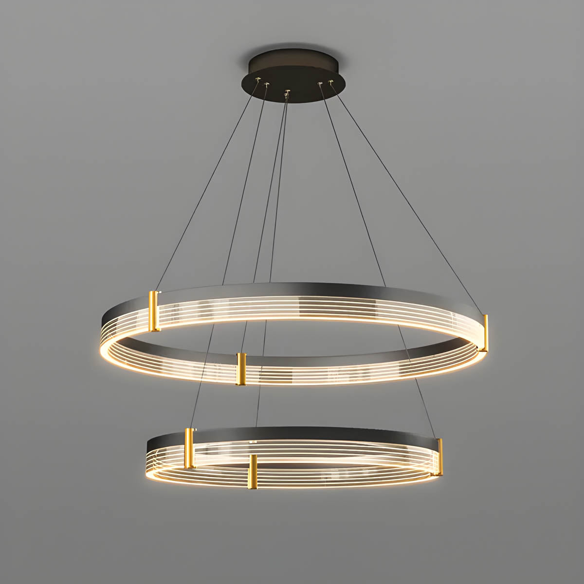 Oakley Axis Acrylic Ring Chandelier — gallery image 9