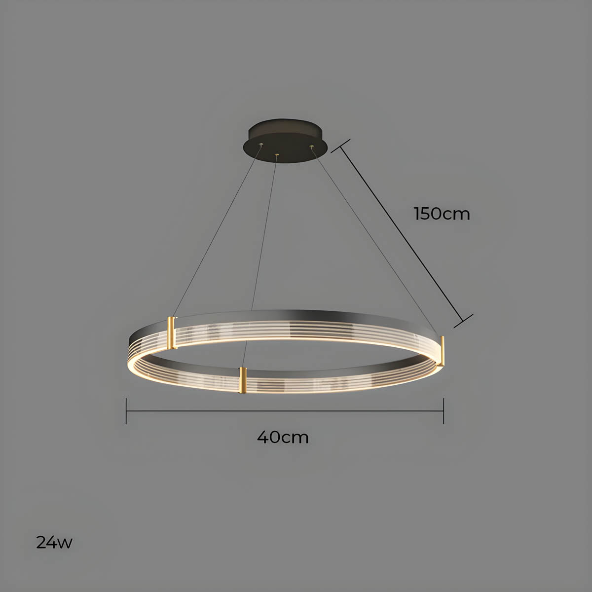 Oakley Axis Acrylic Ring Chandelier — gallery image 25