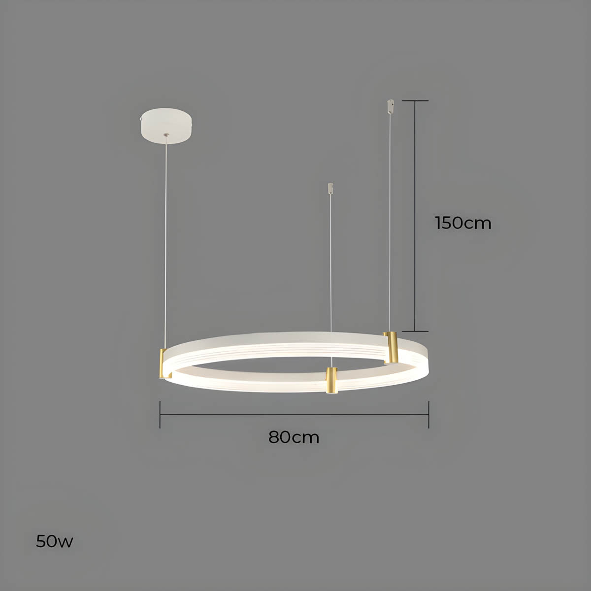 Oakley Axis Acrylic Ring Chandelier — gallery image 21