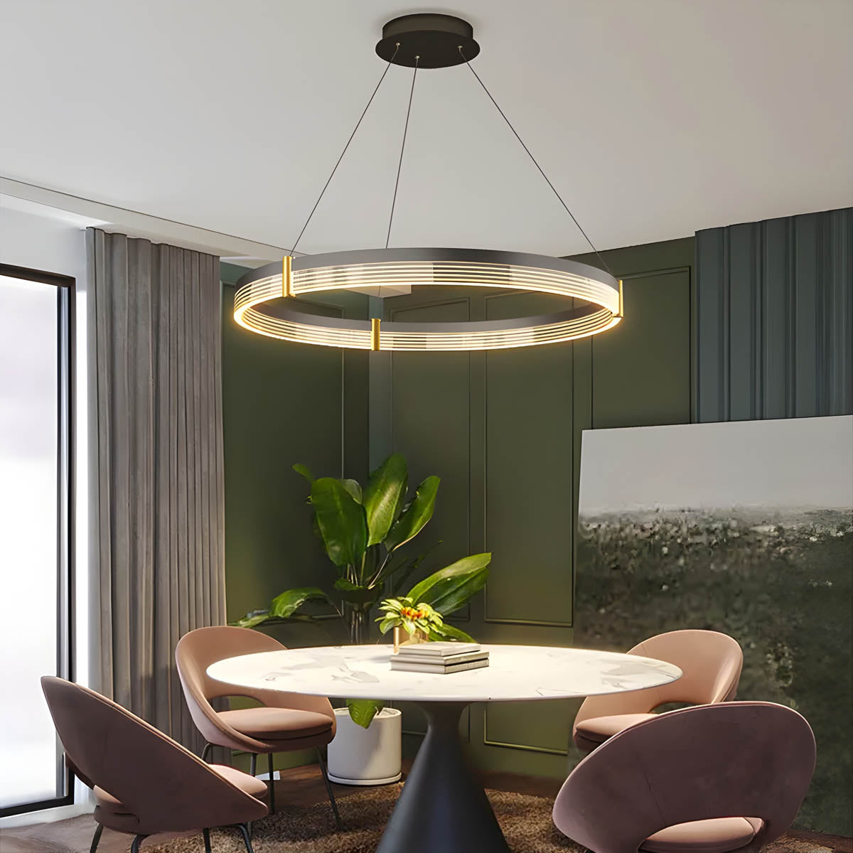 Oakley Axis Acrylic Ring Chandelier — gallery image 3