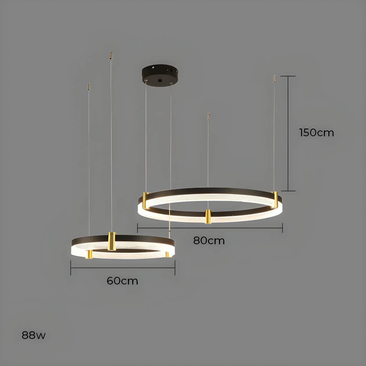 Oakley Axis Acrylic Ring Chandelier — gallery image 17