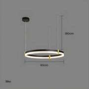 Oakley Axis Acrylic Ring Chandelier — gallery image 14