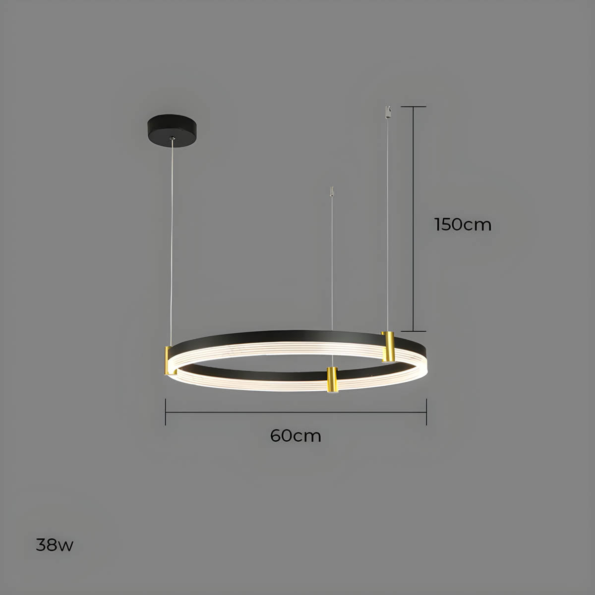 Oakley Axis Acrylic Ring Chandelier — gallery image 14