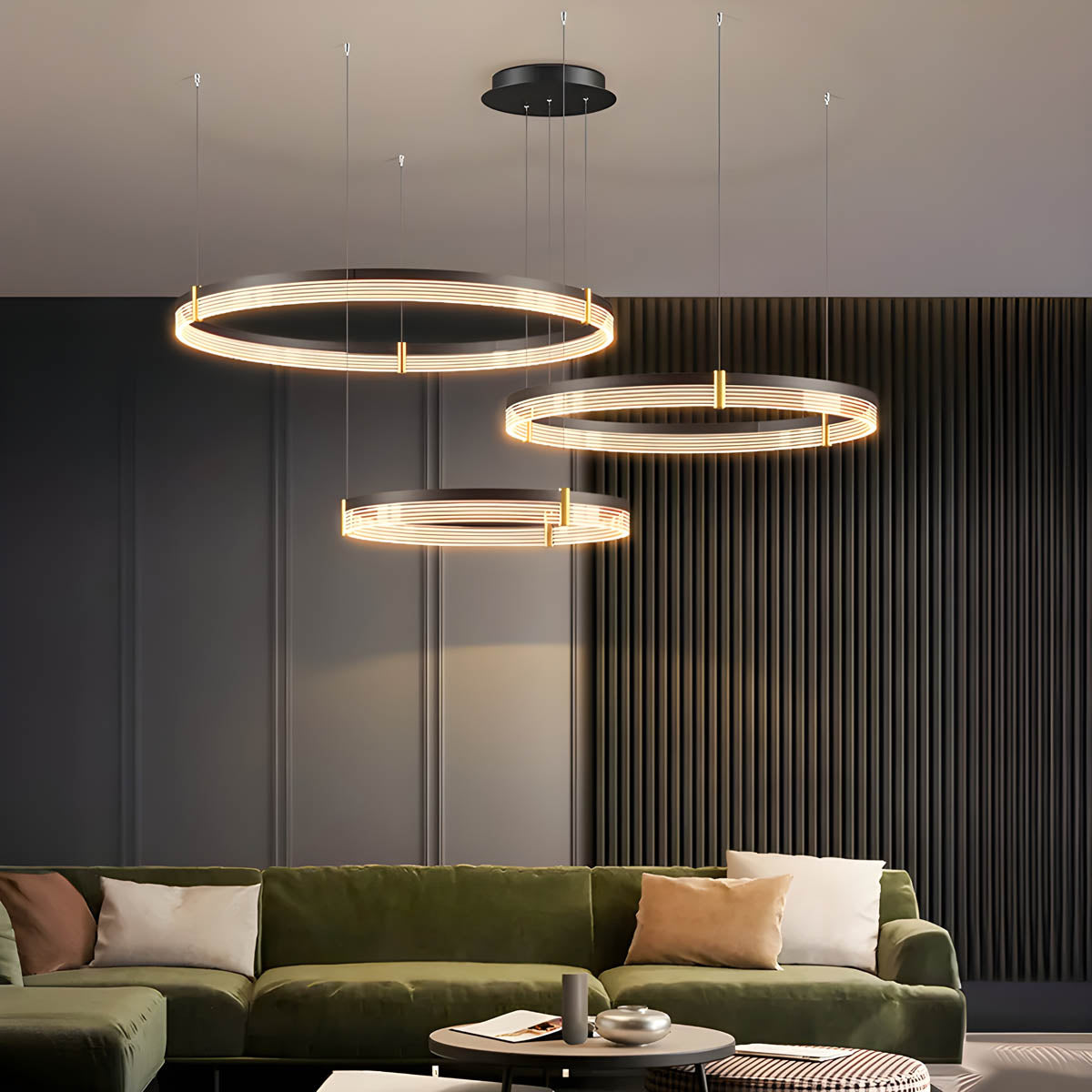 Oakley Axis Acrylic Ring Chandelier — gallery image 5