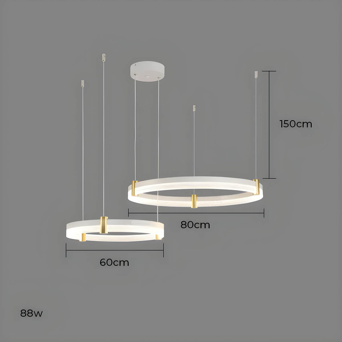 Oakley Axis Acrylic Ring Chandelier — gallery image 23