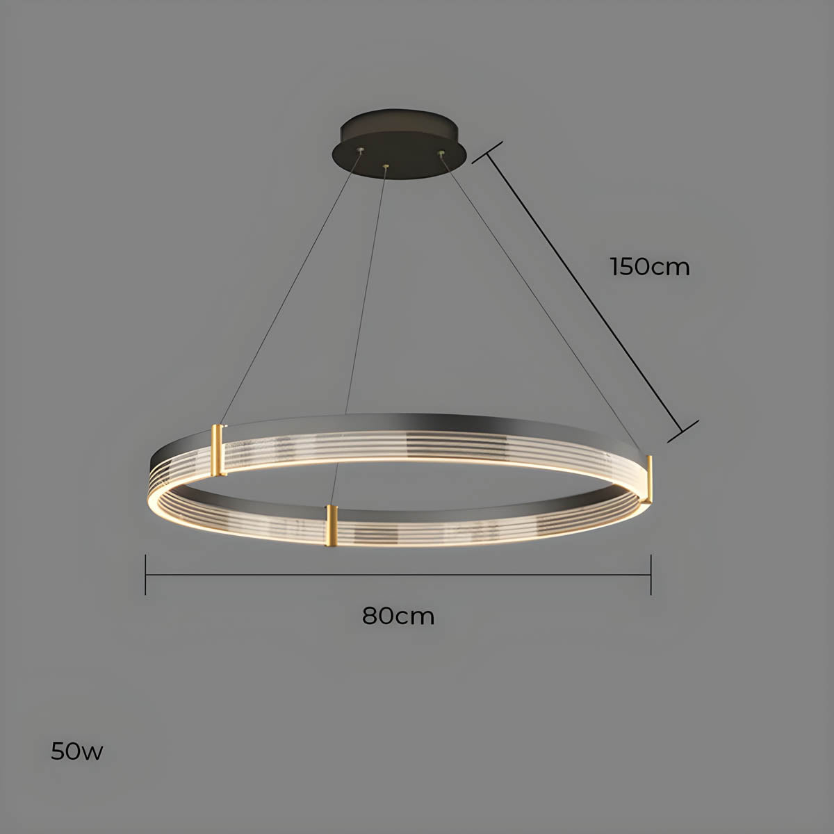 Oakley Axis Acrylic Ring Chandelier — gallery image 27