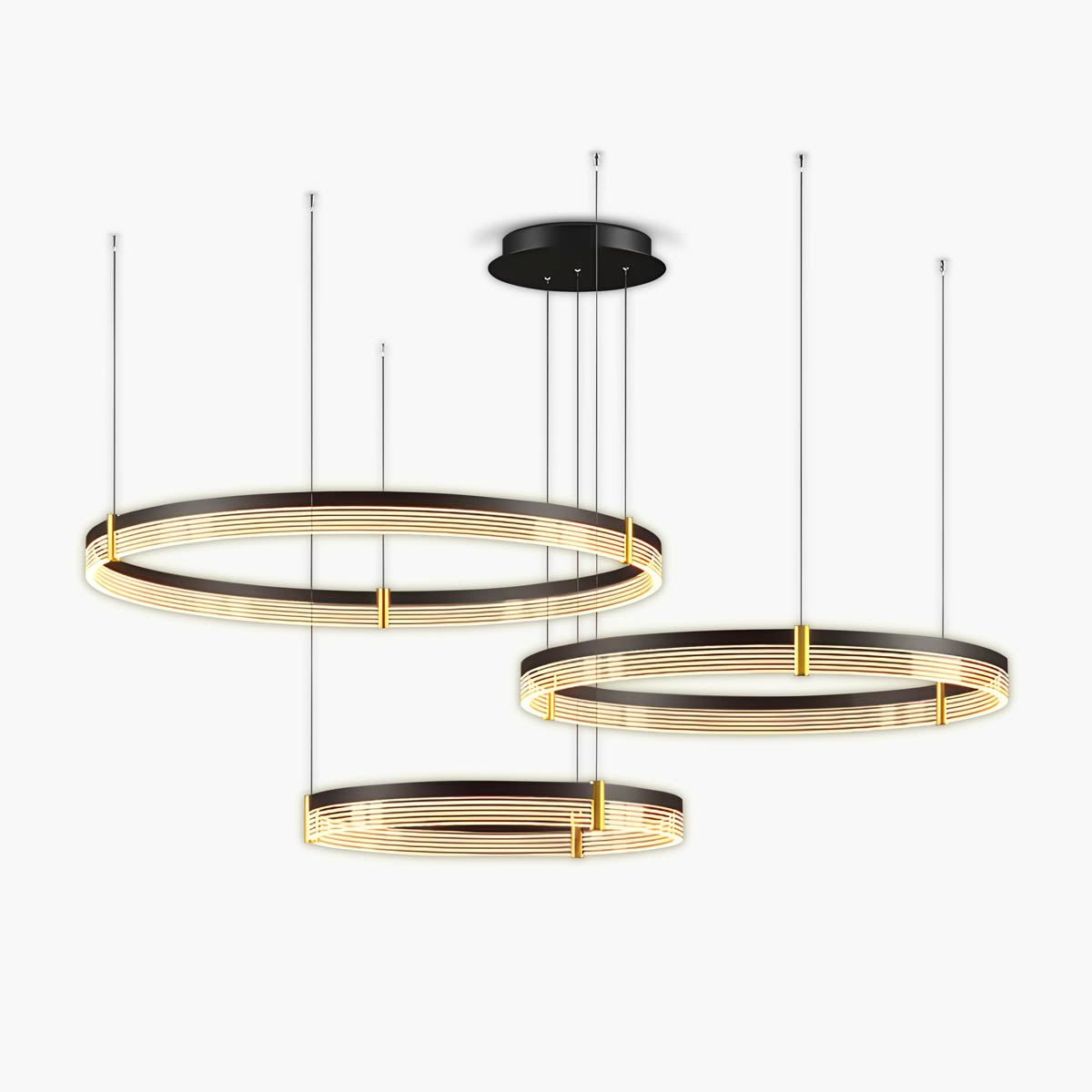 Oakley Axis Acrylic Ring Chandelier — gallery image 1