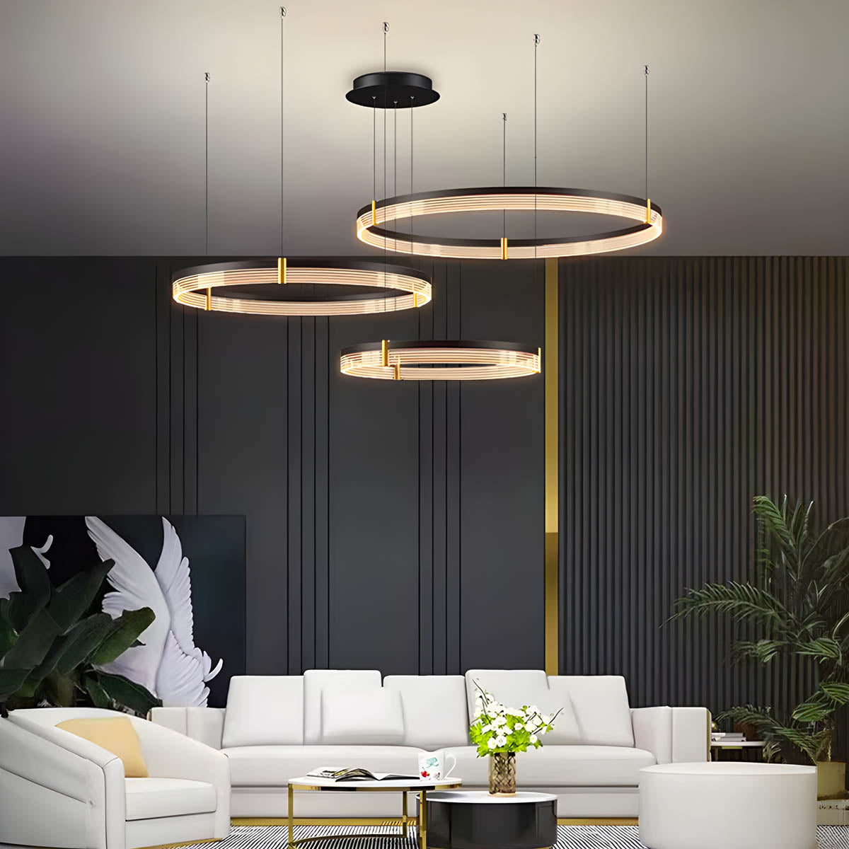 Oakley Axis Acrylic Ring Chandelier — gallery image 4